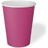 Generico 100 Bicchieri NATURIA in Cartoncino Colorato MONOUSO | VARI COLORI | 240 ml riciclabili bicchieri per feste party compleanni cerimonie (Fucsia)