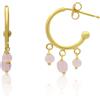 LUXURY MILANO Orecchini dream in argento con pietre rosa