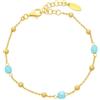 LUXURY MILANO Bracciale dream in argento con perle azzurre
