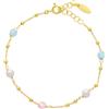 LUXURY MILANO Bracciale dream in argento e pietre azzurre e rosa
