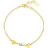 LUXURY MILANO Bracciale dream in argento con cuore e pietra azzurra