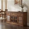 MIlani Home PIERCE - mobile in legno di mango con 2 ante e 3 cassetti