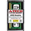 A-Tech - Modulo di memoria RAM da 4 GB di ricambio per Crucial CT51264BF160B | DDR3/DDR3L 1600MHz PC3L-12800 2Rx8 1,35 V SODIMM 204-pin