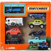 Matchbox - Confezione multipla di 8 veicoli a tema, set con macchinine e camion die-cast in scala 1:64 di cui uno esclusivo, tutti da collezionare, giocattolo per bambini, 3+ anni, HVR81