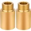 Flintronic 2 Pezzi Prolunga in Ottone, 1/2 Pollici x 30 MM, Raccordo Prolunga di Collegamento Filettatura in Ottone,Prolunga per Tubo Filettato Per Acqua Potabile e Riscaldamento Installazione