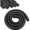 Bcuuozeeing Tubo isolante in gommapiuma, diametro 13 mm, isolamento dei tubi, colore nero, per isolamento dei tubi, riscaldamento sanitario, tubo di rame 1,8 m