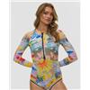 Rip Curl Costume Da Bagno Intero Rip Curl G-bomb 1.5mm Ls Fz Full Spring