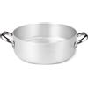 AGNELLI Casseruola Bassa Alluminio Fondo Induzione 2 Manici D 32 cm