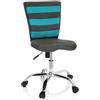 HJH Office 661008 Sedia girevole KIDDY COMFORT per bambini e ragazzi I Mesh grigio/turchese Sedia da scrivania per bambini regolabile in altezza