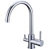 Miscelatore 3 vie cromato con acque separate ADIGE per purificatori