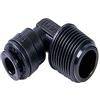 Raccordo innesto rapido gomito con filetto conico BSPT M. 1/8″ tubo mm 6