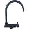 Miscelatore 3 vie abbattibile sottofinestra Colore Nero Opaco