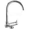 Miscelatore 3 vie abbattibile sottofinestra cromato