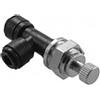 Regolatore di flusso a squadra dn 10 x 10 mm da pannello