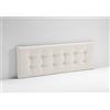 EVERGREENWEB MATERASSI & BEDS EVERGREENWEB Testata Letto Matrimoniale imbottita Chester Struttura in legno, tessuto Idrorepellente | Testiera in Tessuto Antimacchia per letto 160x190, Testata letto muro | Bianca Crema