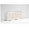 EVERGREENWEB MATERASSI & BEDS EVERGREENWEB Testata Letto Una piazza e mezzo imbottita Chester Struttura in legno, tessuto Idrorepellente|Testiera in Tessuto Antimacchia per letto 120x190, Testata letto muro | Bianco Crema