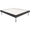 EVERGREENWEB MATERASSI & BEDS EVERGREENWEB - Struttura Letto Imbottita 140x200 cm Letto Matrimoniale Francese con Rivestimento tessuto Idrorepellente Antracite, Rete letto Ortopedica, Piattaforma Base per Materasso, Altezza 35 cm