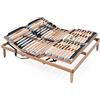 EVERGREENWEB MATERASSI & BEDS Evergreenweb - Rete Elettrica Matrimoniale 140x200 Ortopedica con Alzata Motorizzata Unica, Base Letto a Doghe in Legno Naturale, Rinforzata Piedi Smontabili Pieghevole Regolatori di Rigidità Offerta
