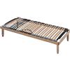 EVERGREENWEB MATERASSI & BEDS Evergreenweb - Rete Singola 80x195 a Doghe Basculanti in Legno Faggio Ortopedica con Ammortizzatori Regolatori di Rigidità Ergonomica Rinforzata, 4 Piedi Smontabili per tutti Letti e Materassi Offerta