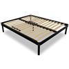 EVERGREENWEB MATERASSI & BEDS EVERGREENWEB - Rete Matrimoniale 170x190 a Doghe in Legno per TAGLIE FORTI XXL Rinforzata con Doppia Struttura in Ferro + Regolatori Zona Lombare 5 Gambe Smontabili Base da Incasso x Letti e Materassi