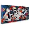 Giallobus - Quadri Grande Formato XXL - Pop Art - La Guerra Guernica - Tela Canvas - 218x100cm | 3pcs. x 70x100cm - Pronto da Appendere - Quadri Moderni per la casa