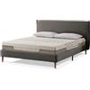 EVERGREENWEB MATERASSI & BEDS EVERGREENWEB - Letto Singolo con Materasso 90x200 alto 20 cm in Memory Foam, Base Letto 12 Doghe in Legno + Cuscino in Fiocco Memory GRATIS, Elegante Testata Rivestimento Tessuto color Tortora