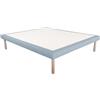 EVERGREENWEB MATERASSI & BEDS EVERGREENWEB - Struttura Letto Imbottita 170x200 cm Letto Matrimoniale con Rivestimento in tessuto Idrorepellente Ghiaccio, Rete letto Ortopedica, Piattaforma Base per Materasso, Altezza 35 cm