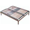 EVERGREENWEB MATERASSI & BEDS Evergreenweb - Rete Matrimoniale 160x200 a Doghe Basculanti in Legno Faggio Ortopedica con Ammortizzatori Regolatori di Rigidità Rinforzata + 4 Piedi Smontabili per Tutti Letti e Materassi - Offerta