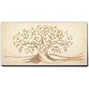 Giallobus - Quadro - 05 - Capezzale Moderno - Sacra Famiglia e Albero della Vita - Gold&Rose - Tela Canvas Telaio Premium Alto Spessore - 100x50 - Pronto da Appendere - Quadri Moderni per la casa