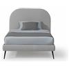 EVERGREENWEB MATERASSI & BEDS EVERGREENWEB Letto una Piazza e Mezza con Rete a Doghe in Legno 120x190cm INCLUSA, Testiera Stondata in Tessuto Grigio Imbottita, Struttura RINFORZATA Facile e Veloce da Montare, Design Moderno SIDNEY