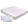 EVERGREENWEB MATERASSI & BEDS EVERGREENWEB - Materasso Matrimoniale 160x200 Alto 25 cm con Topper Correttore Imbottitura Morbida 100% Lattice Effetto Piuma Antiacaro SFODERABILE + 2 Cuscini Letto GRATIS, Top qualità Hotel 5 Stelle