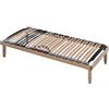 EVERGREENWEB MATERASSI & BEDS Evergreenweb - Rete Singola 85x195 a Doghe Basculanti in Legno Faggio Ortopedica con Ammortizzatori Regolatori di Rigidità Ergonomica Rinforzata, 4 Piedi Smontabili per tutti Letti e Materassi Offerta