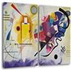 Giallobus - Quadri Grande Formato XXL - Vassily Kandinsky - Arte Astratta - Giallo Rosso e Blu - Tela Canvas - 204x140cm | 2pcs. x 100x140cm - Pronto da Appendere - Quadri Moderni per la casa