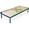 EVERGREENWEB MATERASSI & BEDS EVERGREENWEB Miglior Rete Letto Singolo 75x190 Alta 35 cm a 24 Doghe in Legno con Regolatori di Rigidità Ortopedica, Struttura Rinforzata in Ferro, Base da Incasso per Letto + Kit 4 Piedi Smontabili