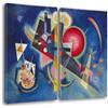 Giallobus - Quadri Grande Formato XXL - Vassily Kandinsky - Arte Astratta - in Blue - Tela Canvas - 144x100cm | 2pcs. x 70x100cm - Pronto da Appendere - Quadri Moderni per la casa