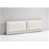 EVERGREENWEB MATERASSI & BEDS EVERGREENWEB - Testiera Letto Matrimoniale Imbottita Bianco Crema, Elegante Testata Letto a Doppio Cuscino da Parete in Tessuto Liscio Antimacchia, Incluso Kit di Montaggio GRATIS, Interno Puro Legno