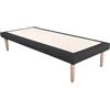 EVERGREENWEB MATERASSI & BEDS EVERGREENWEB - Struttura Letto Imbottita 80x190 cm Letto Singolo con Rivestimento in tessuto Idrorepellente Tortora, Rete letto singola Ortopedica, Piattaforma Base per Materasso, Altezza 35 cm