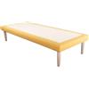 EVERGREENWEB MATERASSI & BEDS EVERGREENWEB - Struttura Letto Imbottita 90x190 cm Letto Singolo con Rivestimento in tessuto Idrorepellente Senape, Rete letto singola Ortopedica, Piattaforma Base per Materasso, Altezza 35 cm