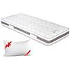 EVERGREENWEB MATERASSI & BEDS Evergreenweb - Materasso Una Piazza e Mezza 120x190 alto 20cm a Molle in Acciaio e Waterfoam con CUSCINO Memory, Ortopedico contro Mal di Schiena RIGIDO EXTRA COMFORT x tutti Letti, Reti Fisse OFFERTA