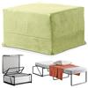 EVERGREENWEB MATERASSI & BEDS EVERGREENWEB - Pouf Letto Singolo con Materasso in WaterFoam Alto 10 cm Lime, Salvaspazio Pieghevole per Camera,Cameretta,Soggiorno,Pouf poggiapiedi, Ottomano, Tessuto Sfoderabile e Lavabile - Suite