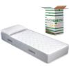 EVERGREENWEB MATERASSI & BEDS EVERGREENWEB Materasso una Piazza e Mezza 120x195 Alto 25 cm DISPOSITIVO MEDICO con CUSCINO Memory Foam GRATIS, Ortopedico Rivestimento Bianco Effetto MASSAGIANTE Tessuto ANALLERGICO per le Basi Letto