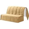 EVERGREENWEB MATERASSI & BEDS EVERGREENWEB - Copridivano per Divano Letto Matrimoniale 3 Posti largo 140 cm senza Braccioli, Rivestimento Letto Estraibile Pieghevole Sfoderabile con Zip, Fodera in Tessuto Beige Trapuntato Lavabile