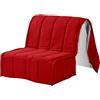 EVERGREENWEB MATERASSI & BEDS EVERGREENWEB - Copridivano per Divano Letto Singolo 1 Posto largo 80 cm senza Braccioli, Rivestimento Poltrona Estraibile Pieghevole Sfoderabile con Zip, Fodera in Tessuto Rosso Trapuntato Lavabile