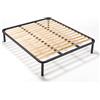 EVERGREENWEB MATERASSI & BEDS EVERGREENWEB Rete Letto Matrimoniale 170x190 a Doghe in Legno + 1 Dogha Ricambio GRATIS con 4 Piedi Smontabili ORTOPEDICA Struttura portante in Ferro Rinforzata, Base da Incasso per Letti e Materassi