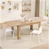 Mobili Fiver, Tavolo allungabile Cucina, Easy, 140(220) x90 cm, Quercia, per 6-8 persone, Tavolo Cucina, Made in Italy