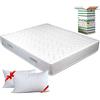 EVERGREENWEB MATERASSI & BEDS EVERGREENWEB Materasso Matrimoniale 140x200 in Waterfoam Alto 25 cm + COPPIA CUSCINI Memory Foam GRATIS, Ortopedico con DISPOSITIVO MEDICO, Rivestimento Effetto MASSAGGIANTE Antiacaro per Reti e Letti