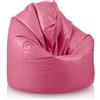 Bepouf - Pouf a Sacco Morbido in Ecopelle con Imbottitura in Palline di Polistirolo, Poltrona a Sacco Adatta per Camera e Salotto - Dimensione Media 110x70, Colore Rosa