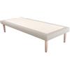 EVERGREENWEB MATERASSI & BEDS EVERGREENWEB - Struttura Letto Imbottita 80x190 cm Letto Singolo con Rivestimento in tessuto Idrorepellente Bianco, Rete letto singola Ortopedica, Piattaforma Base per Materasso, Altezza 35 cm