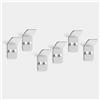 Giallobus - Appendiabiti da Parete - HoldUp Square Color 11 - Vetro Acrilico Up - Kit 6 PCS. - Ganci attaccapanni e Accessori da Muro Decorativi