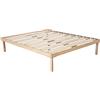 EVERGREENWEB MATERASSI & BEDS EVERGREENWEB - Rete in Legno Matrimoniale a doghe 140x200 cm Smontabile in Kit 8 doghe in faggio Naturale Ortopedica - Base Letto o Materasso - Struttura Rinforzata 4 Gambe Smontabili - Orange Kit